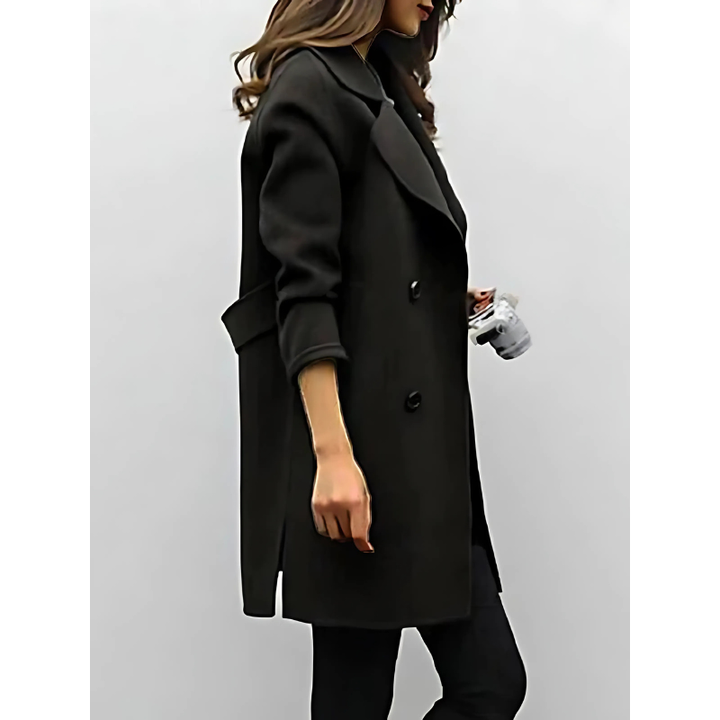 Aira – Chic Women’s Double-Breasted Coat