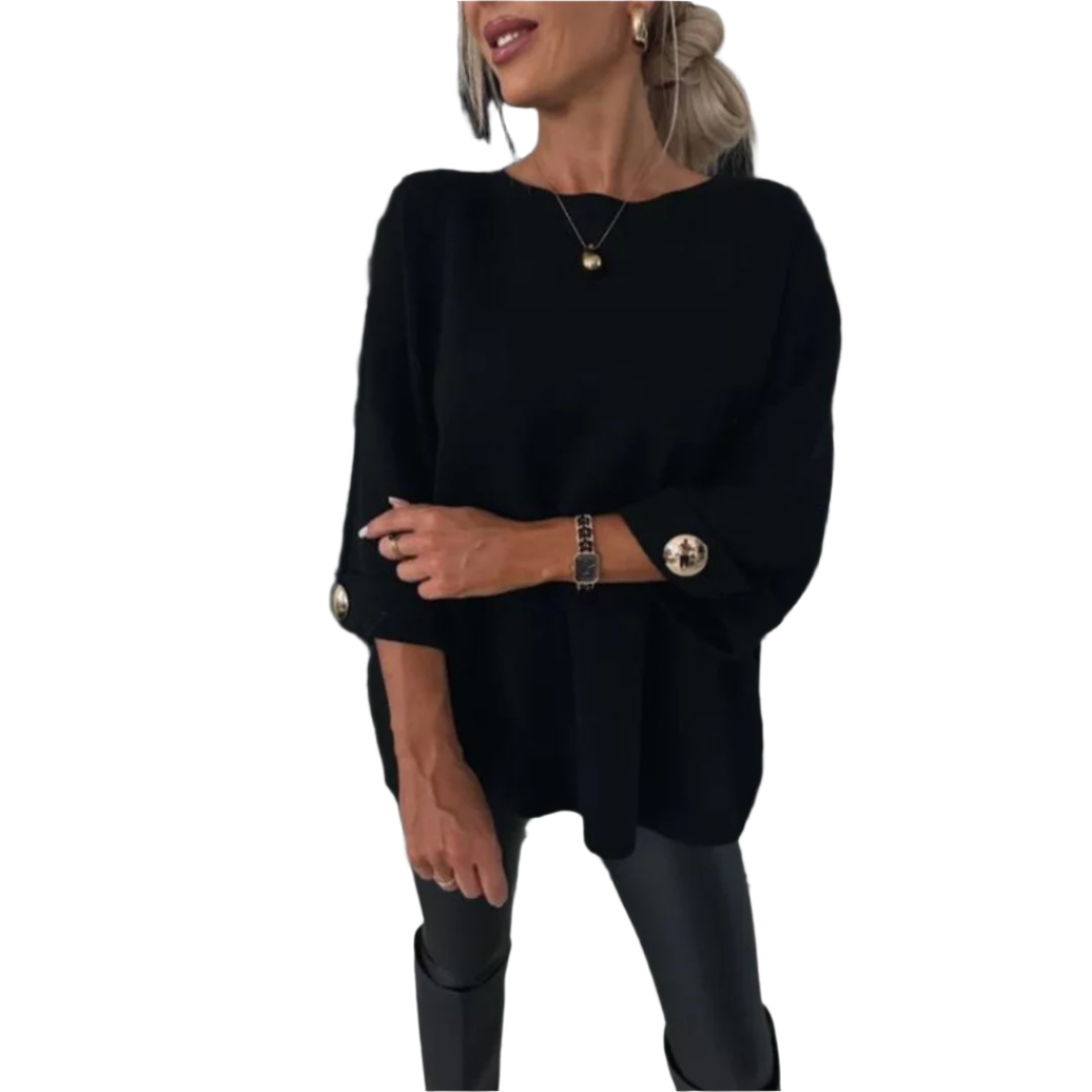Elena – Knitted Half-Sleeve Women’s Sweater