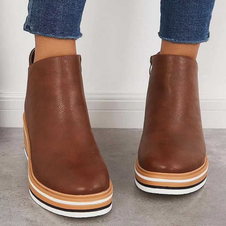 Anastassia – Women’s PU Leather Comfort Boots