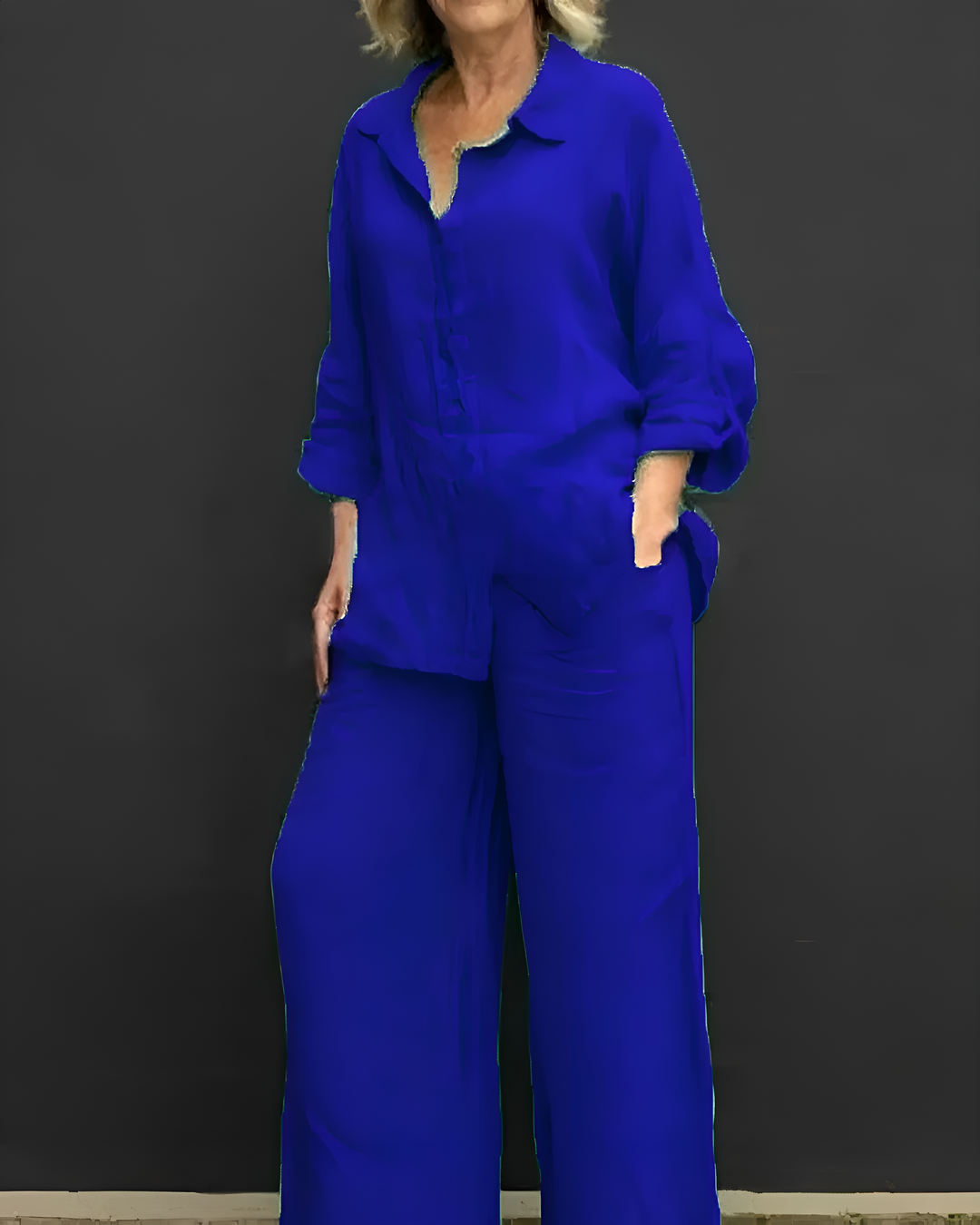 Sofia – Women’s Linen Two-Piece Shirt Suit
