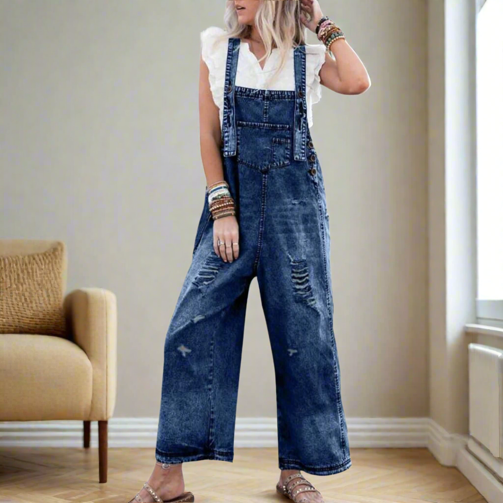 Adrielle – Vintage Wash Women’s Adjustable Jumpsuit