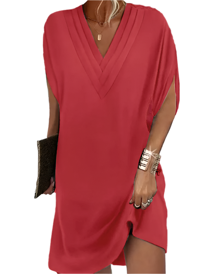 Hannah – Flowy V-Neck Women’s Shift Dress