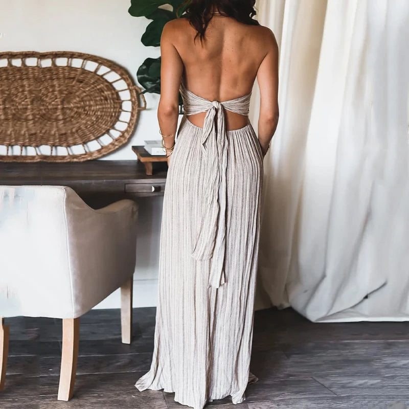 Lucía – Women’s Tie-Up Ruffle Summer Dress