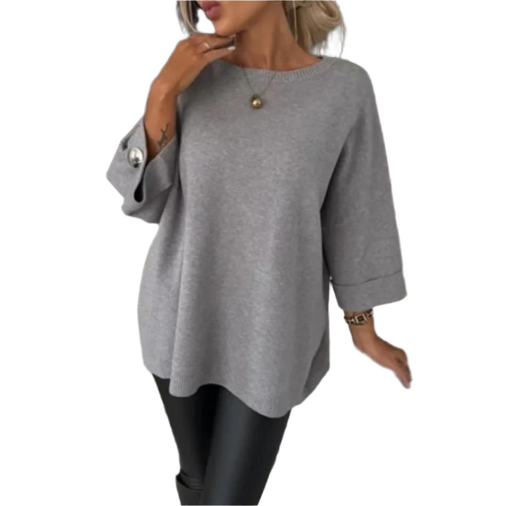 Elena – Knitted Half-Sleeve Women’s Sweater