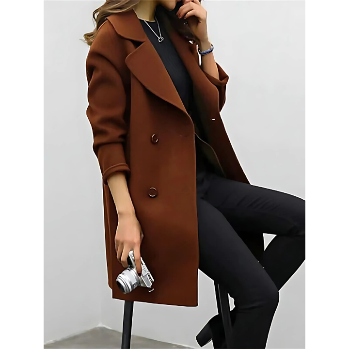Aira – Chic Women’s Double-Breasted Coat