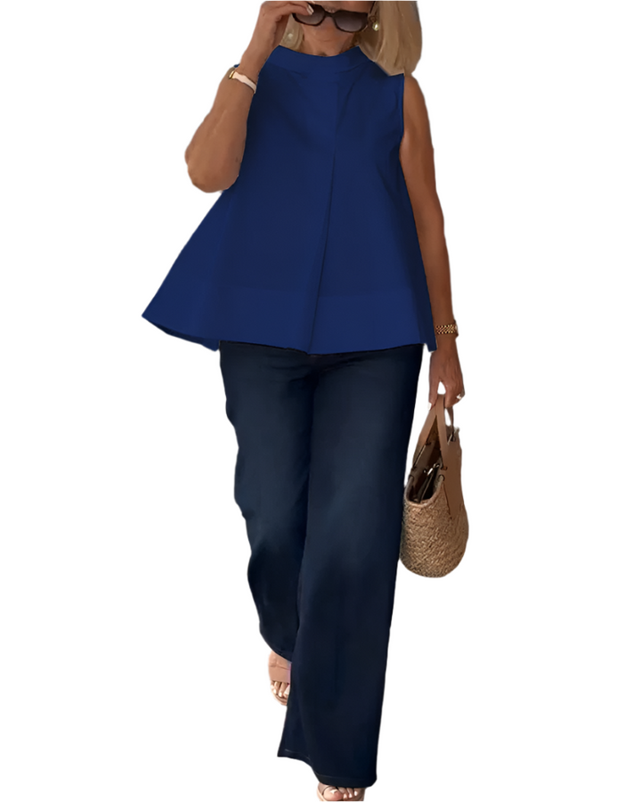 Dana – Sleeveless Solid Colour Blouse for Women