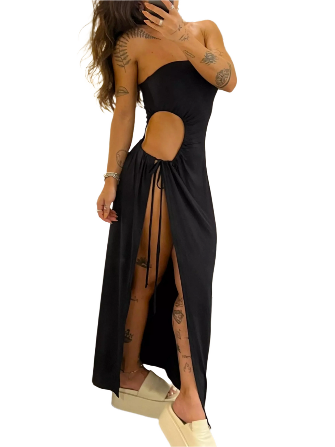 Meghan – Side-Cut Women’s Strapless Evening Dress