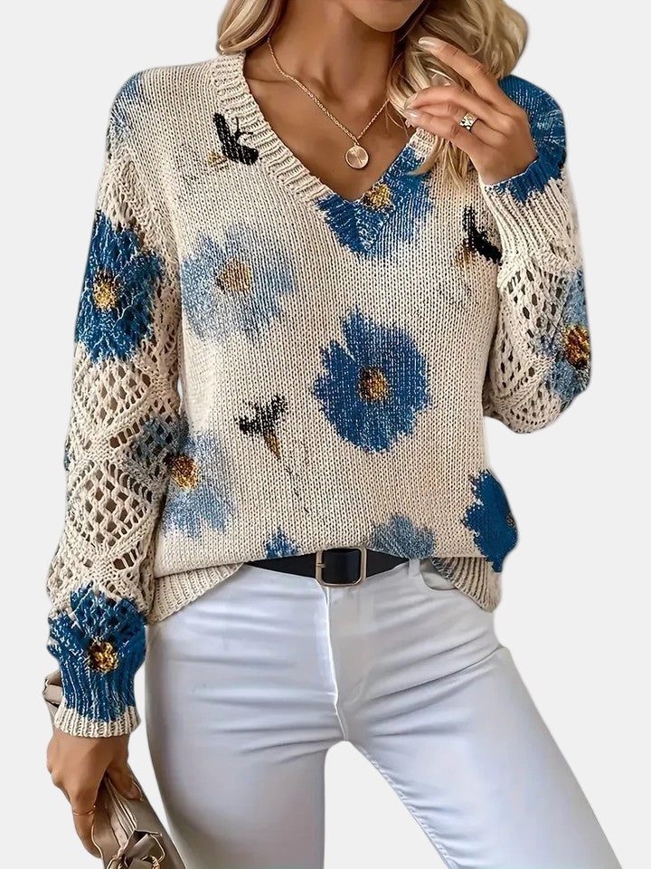 Maha – Lightweight Women’s Floral Knit Cardigan