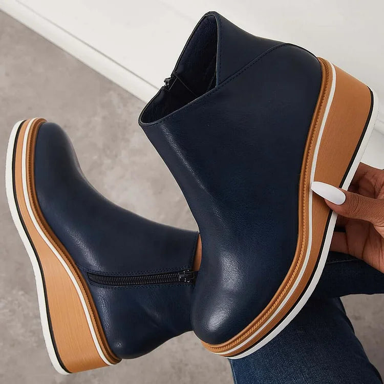 Anastassia – Women’s PU Leather Comfort Boots