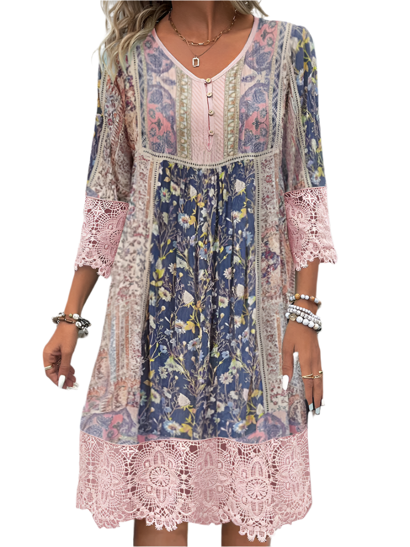 Kate – Bohemian Women’s Romantic Pattern Dress