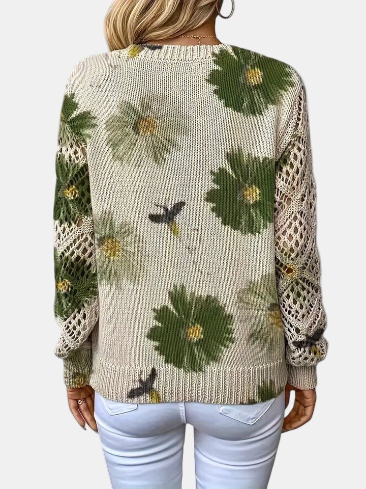 Maha – Lightweight Women’s Floral Knit Cardigan