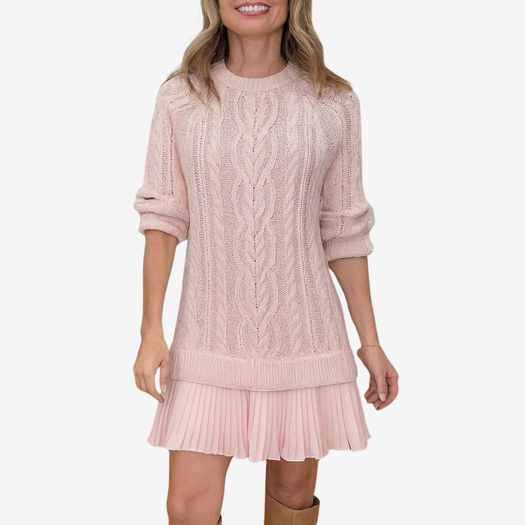 Flaire – Braided Knit Women’s Midi Dress