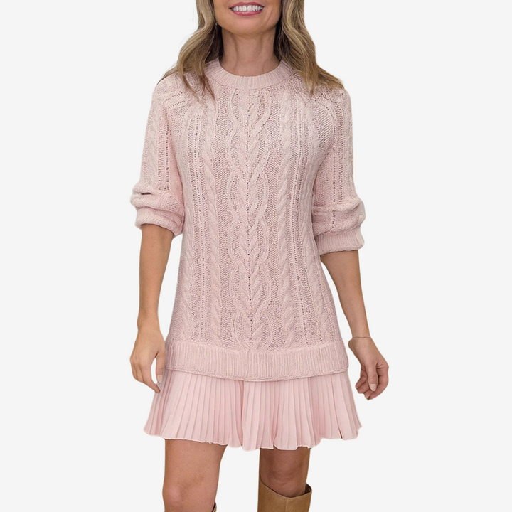 Flaire – Braided Knit Women’s Midi Dress