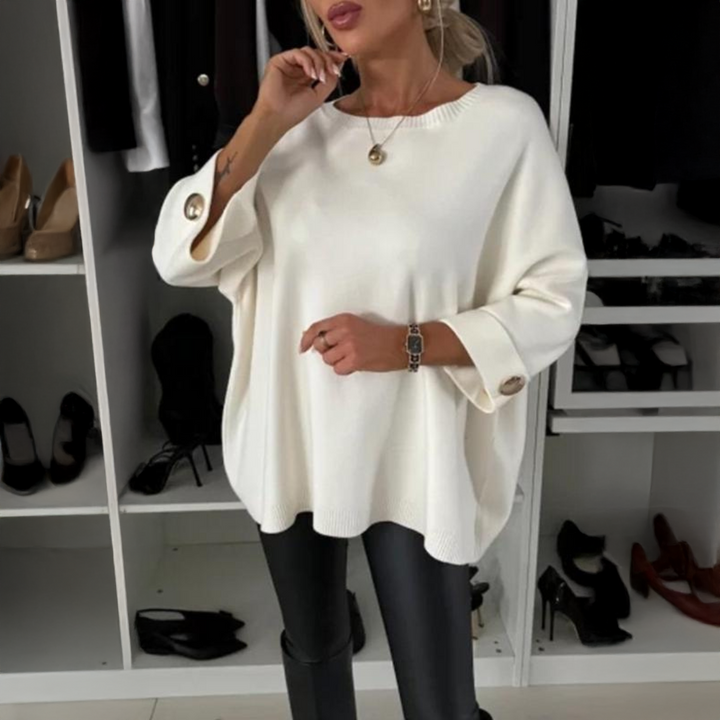 Elena – Knitted Half-Sleeve Women’s Sweater