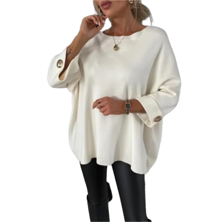 Elena – Knitted Half-Sleeve Women’s Sweater