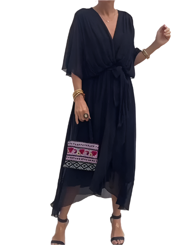 Gianna – Flowy V-Neck Women’s Chiffon Dress