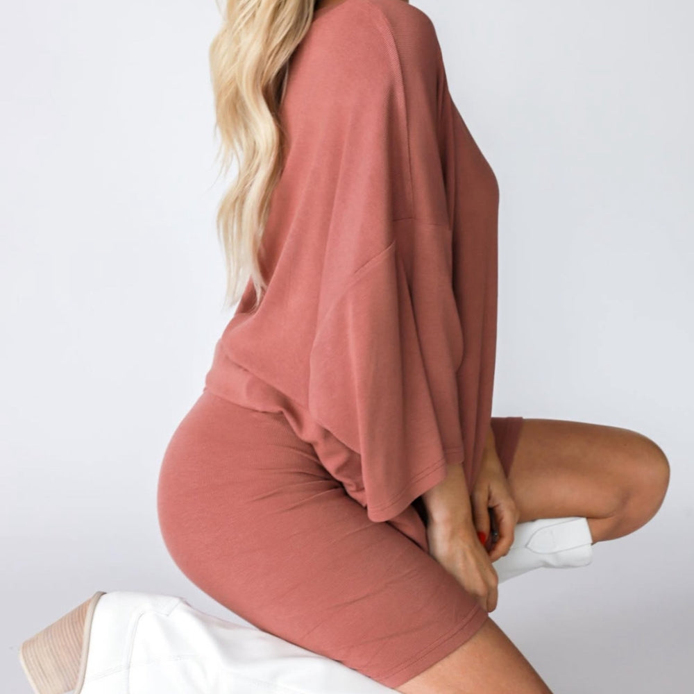 Gabrielle – Women’s Lounge Set with Biker Shorts
