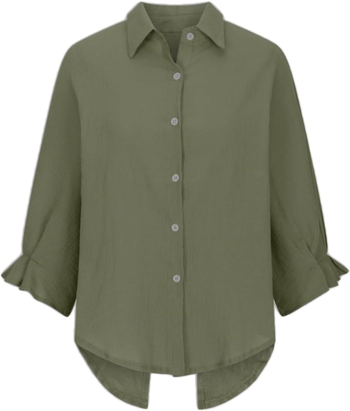 Elise – Women’s Linen Button-Down Shirt