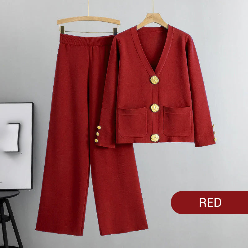 Elena – Knit Women’s Sweater & Wide-Leg Lounge Set