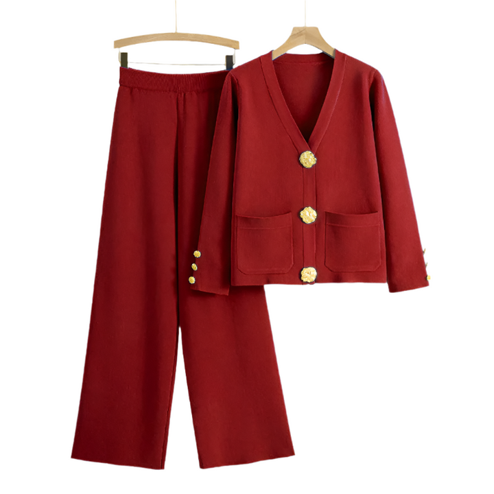 Elena – Knit Women’s Sweater & Wide-Leg Lounge Set