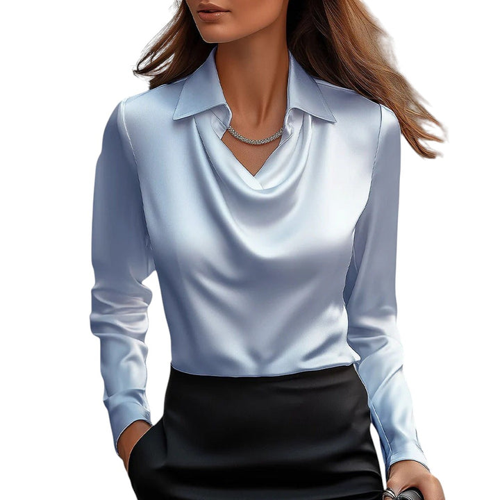 Kyoka – Soft-Shine Women’s Pleated Blouse