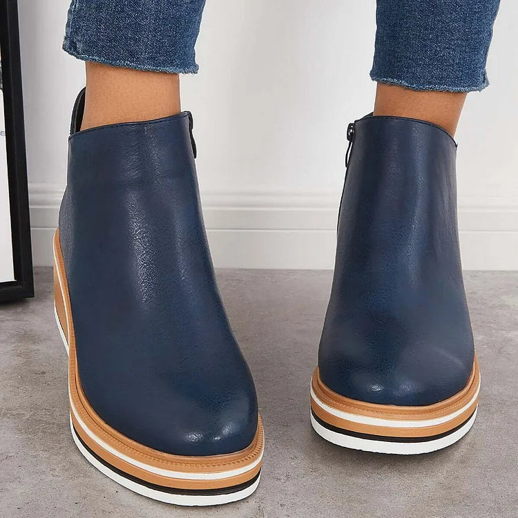 Anastassia – Women’s PU Leather Comfort Boots
