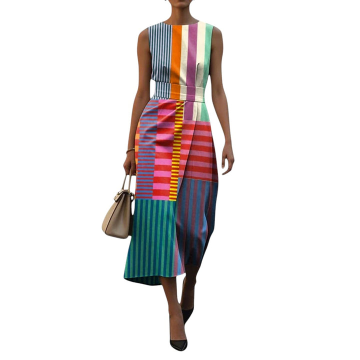 Sarah – Artistic Women’s Geometric Print Dress