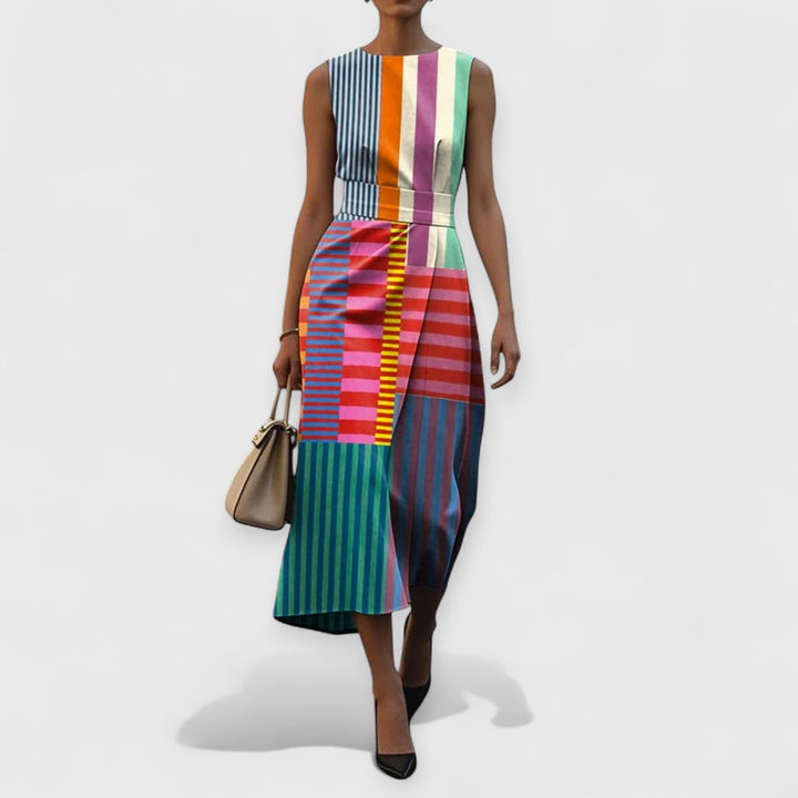 Sarah – Artistic Women’s Geometric Print Dress