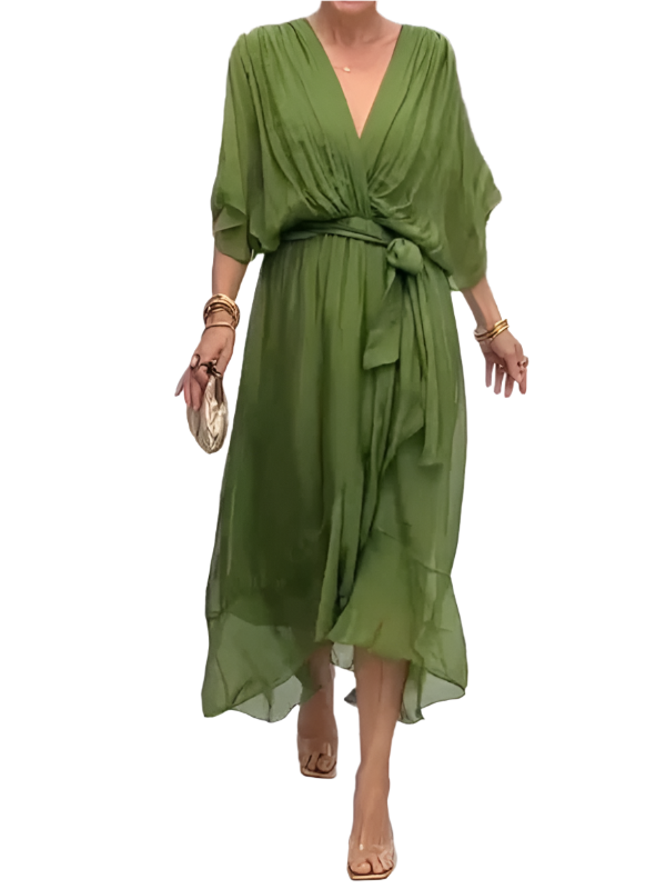 Gianna – Flowy V-Neck Women’s Chiffon Dress