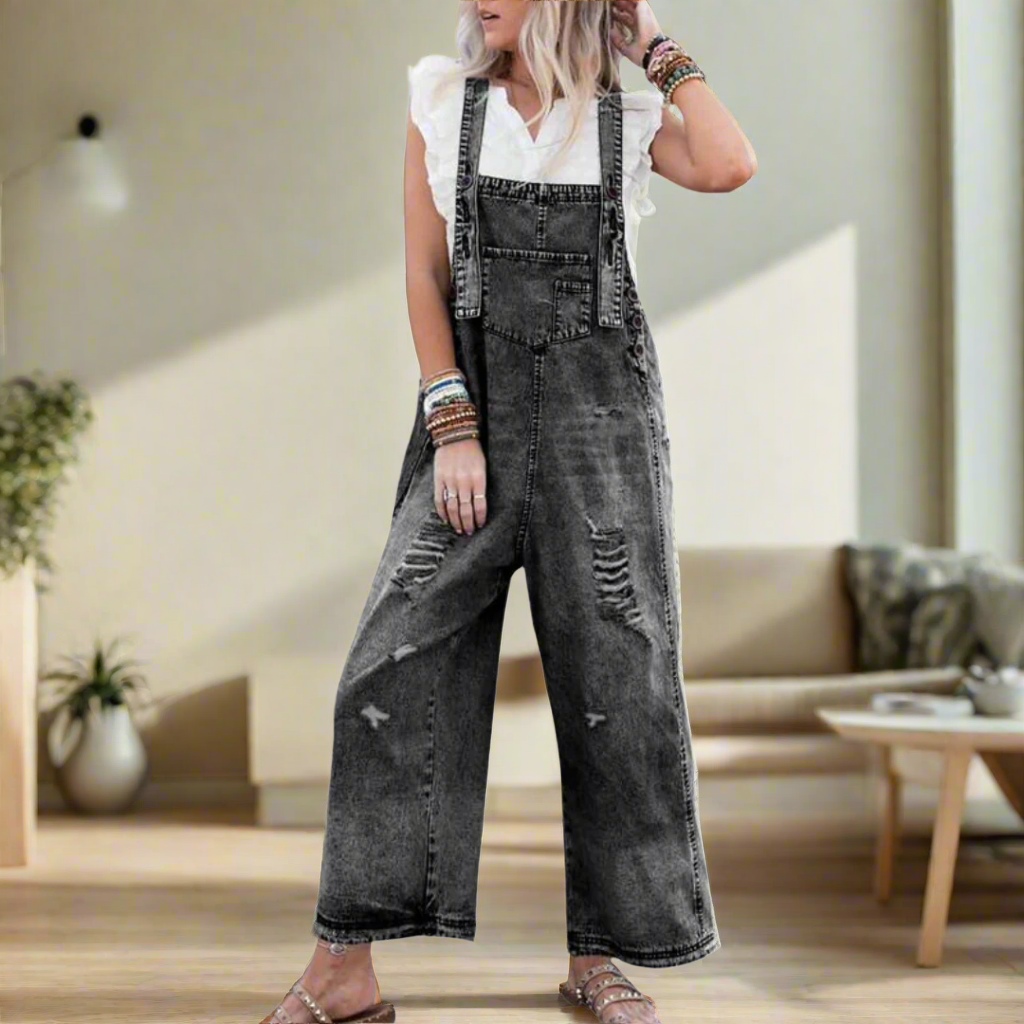 Adrielle – Vintage Wash Women’s Adjustable Jumpsuit