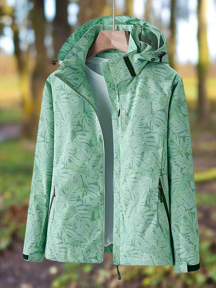 Lydia – Lightweight Women’s Waterproof Leaf-Print Jacket