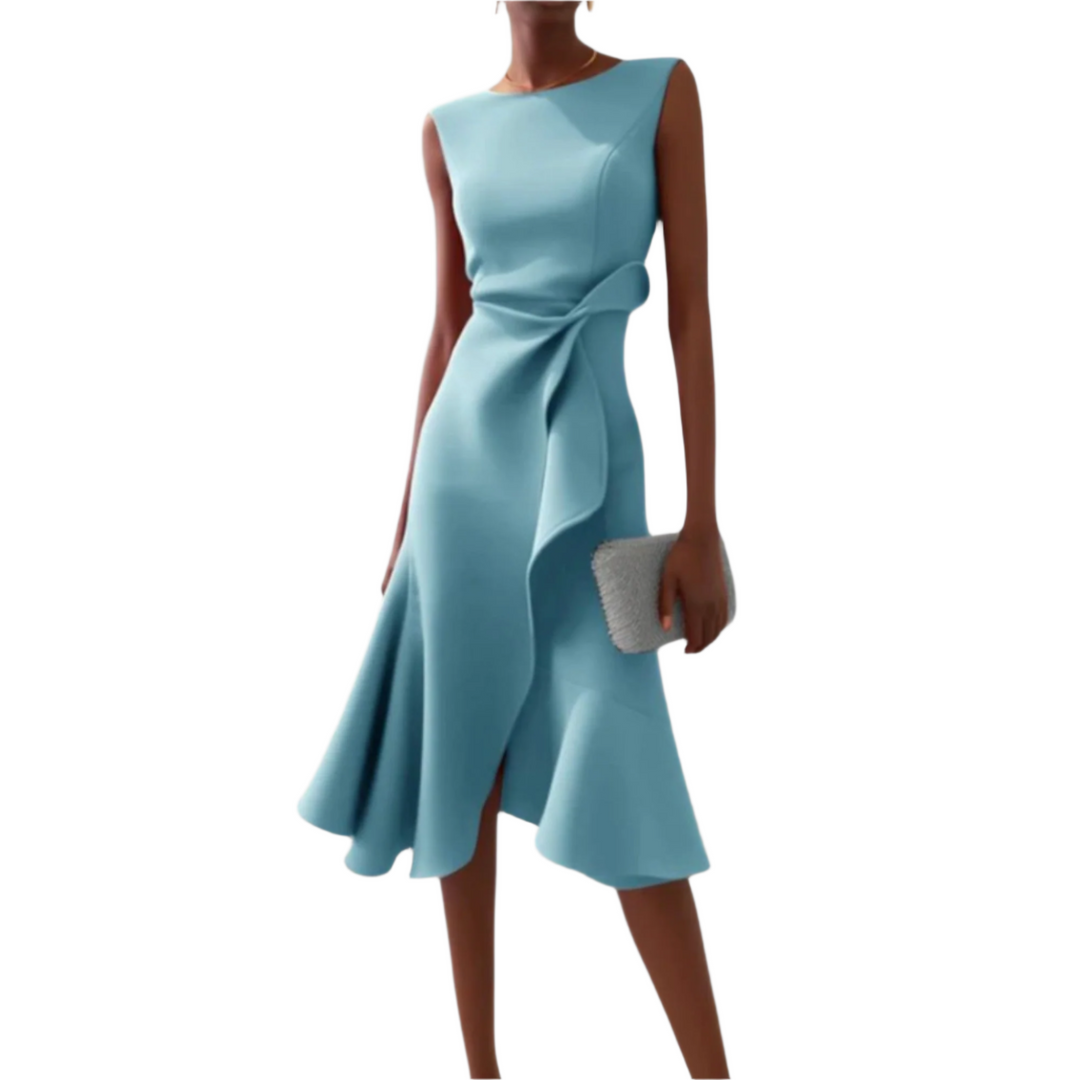 Coleen – Draped Asymmetric Women’s Midi Dress