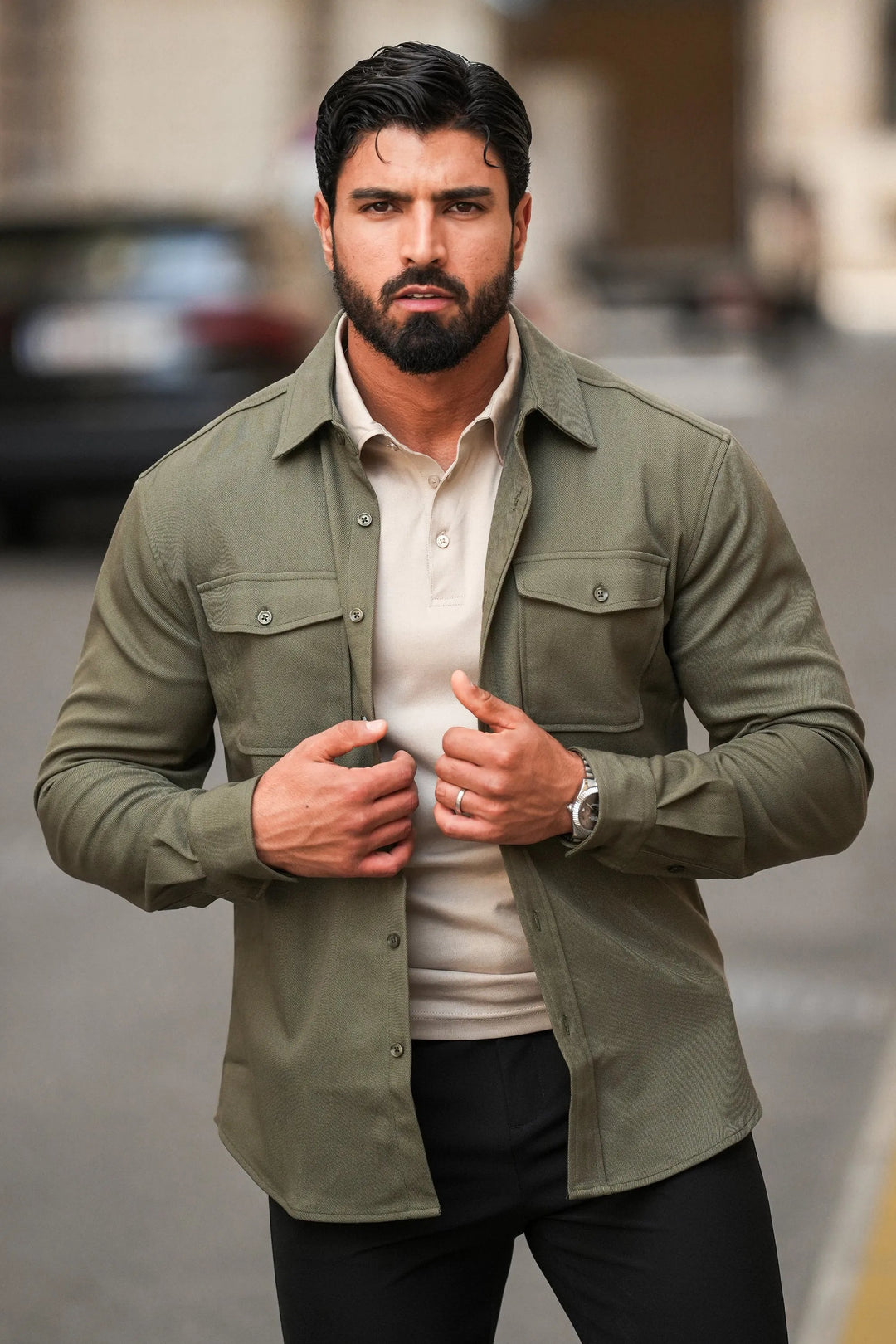 Leonardo – Men’s Relaxed-Fit Overshirt