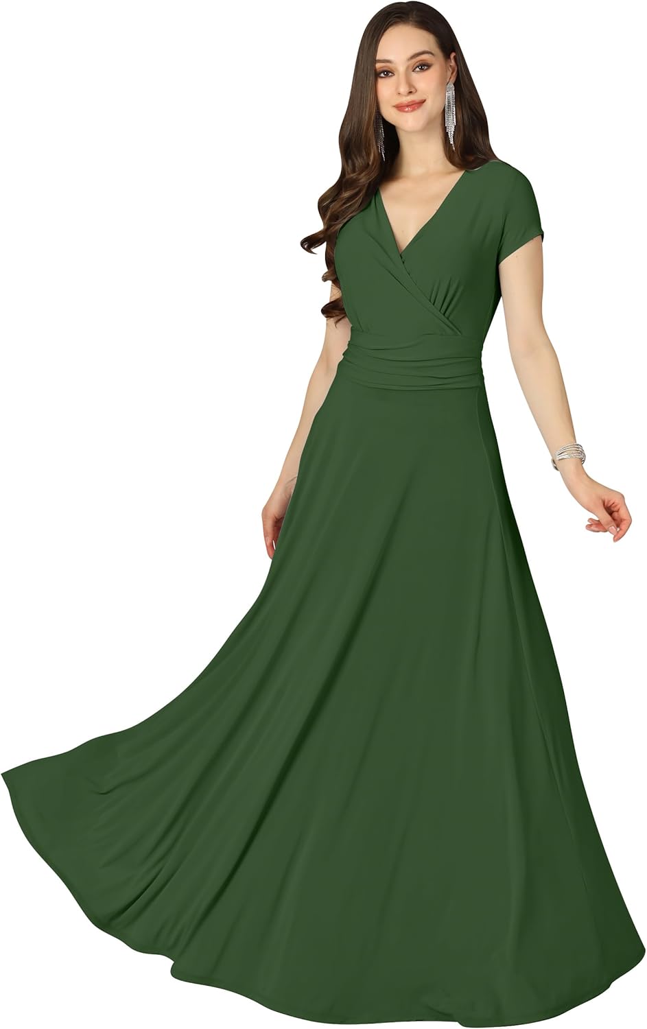 Maude – Quick-Dry Women’s V-Neck Midi Dress