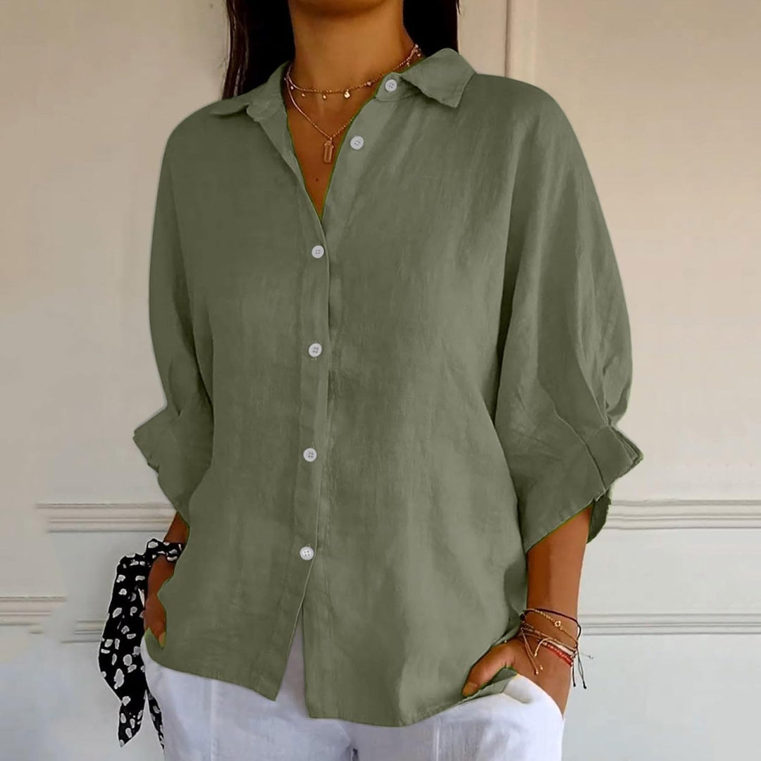 Elise – Women’s Linen Button-Down Shirt