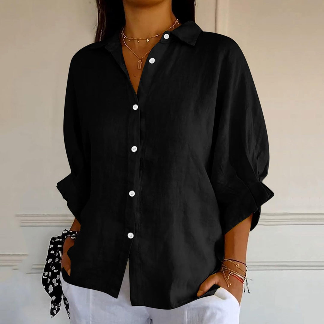 Elise – Women’s Linen Button-Down Shirt