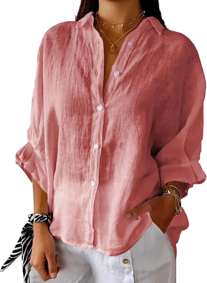 Elise – Women’s Linen Button-Down Shirt