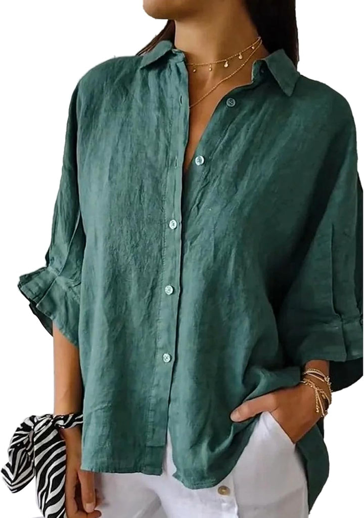 Elise – Women’s Linen Button-Down Shirt