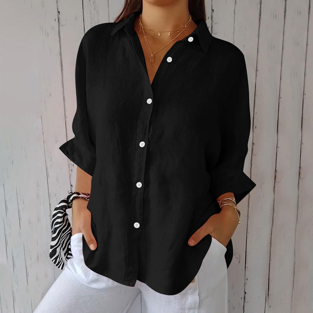 Elise – Women’s Linen Button-Down Shirt
