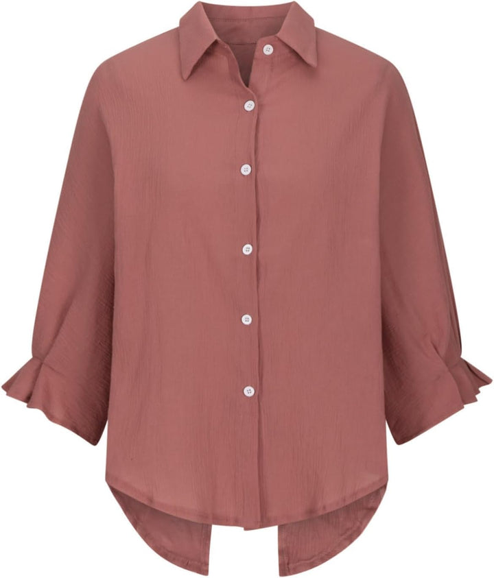 Elise – Women’s Linen Button-Down Shirt