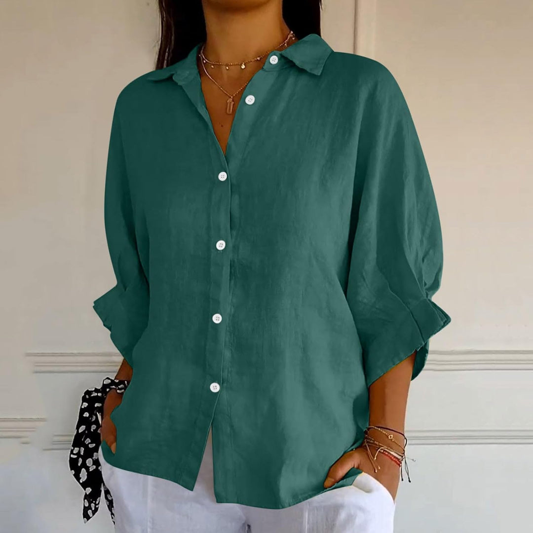 Elise – Women’s Linen Button-Down Shirt