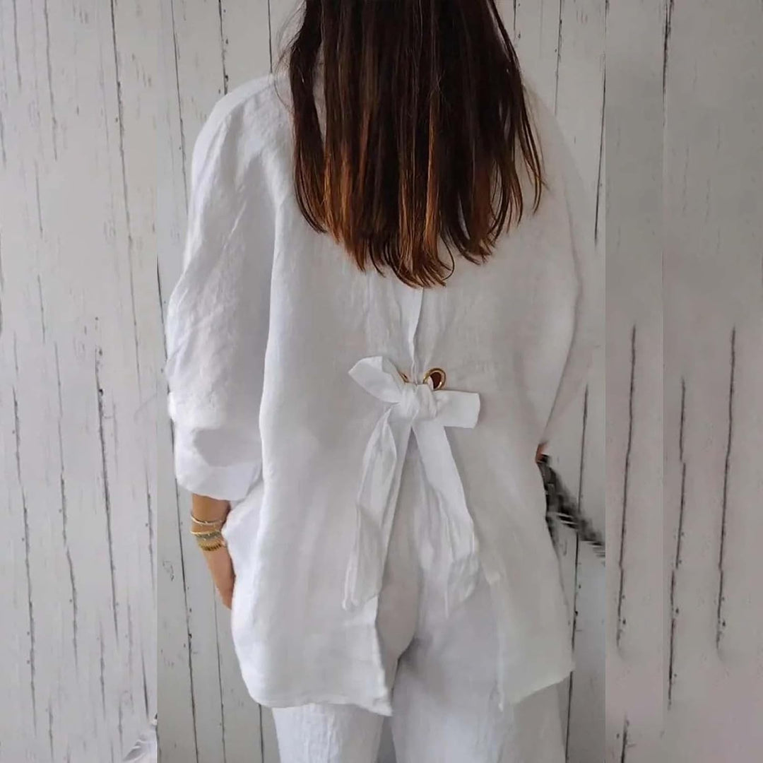 Elise – Women’s Linen Button-Down Shirt