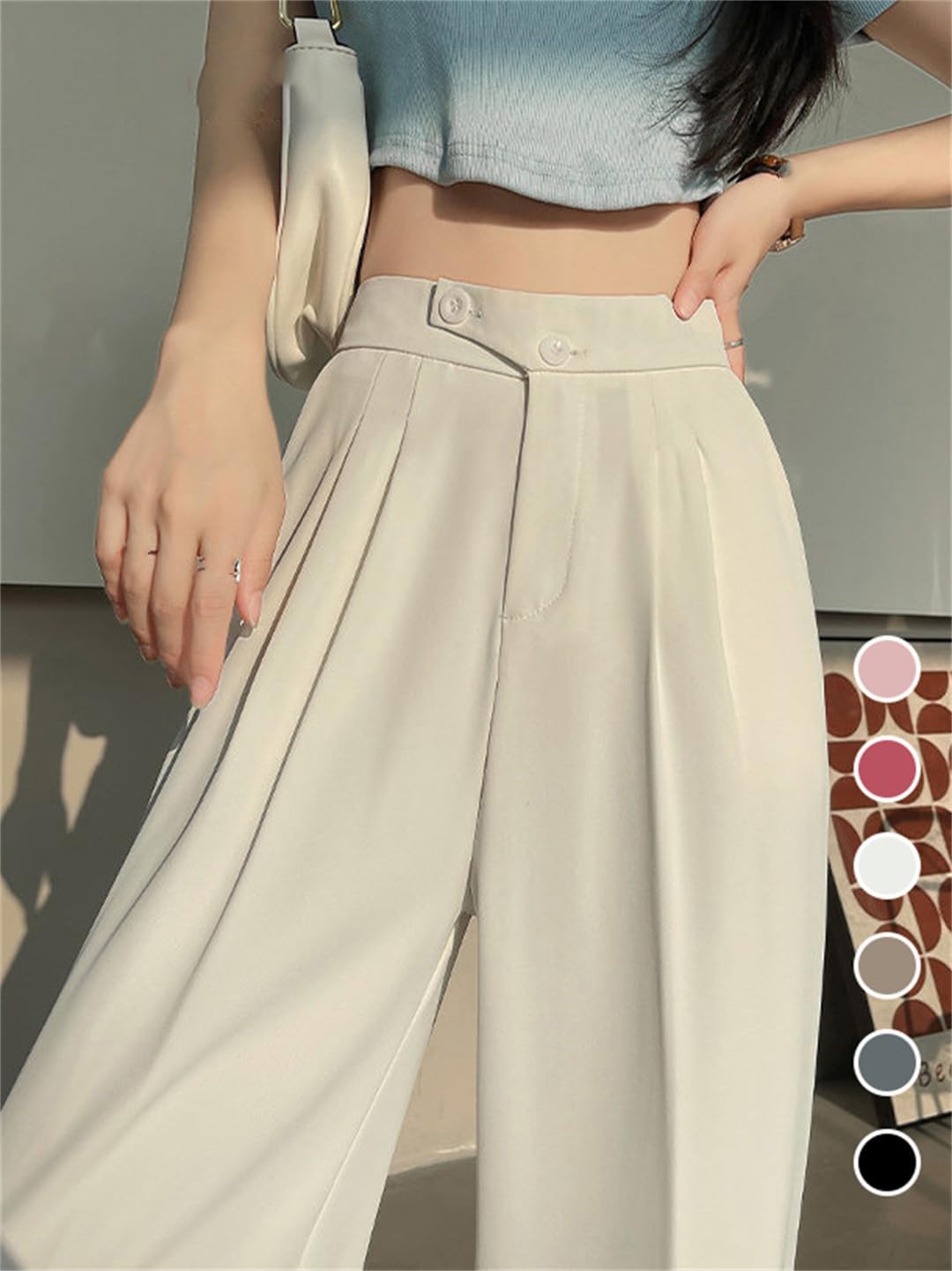 Rosalie – Women’s High-Waist Wide Leg Trousers