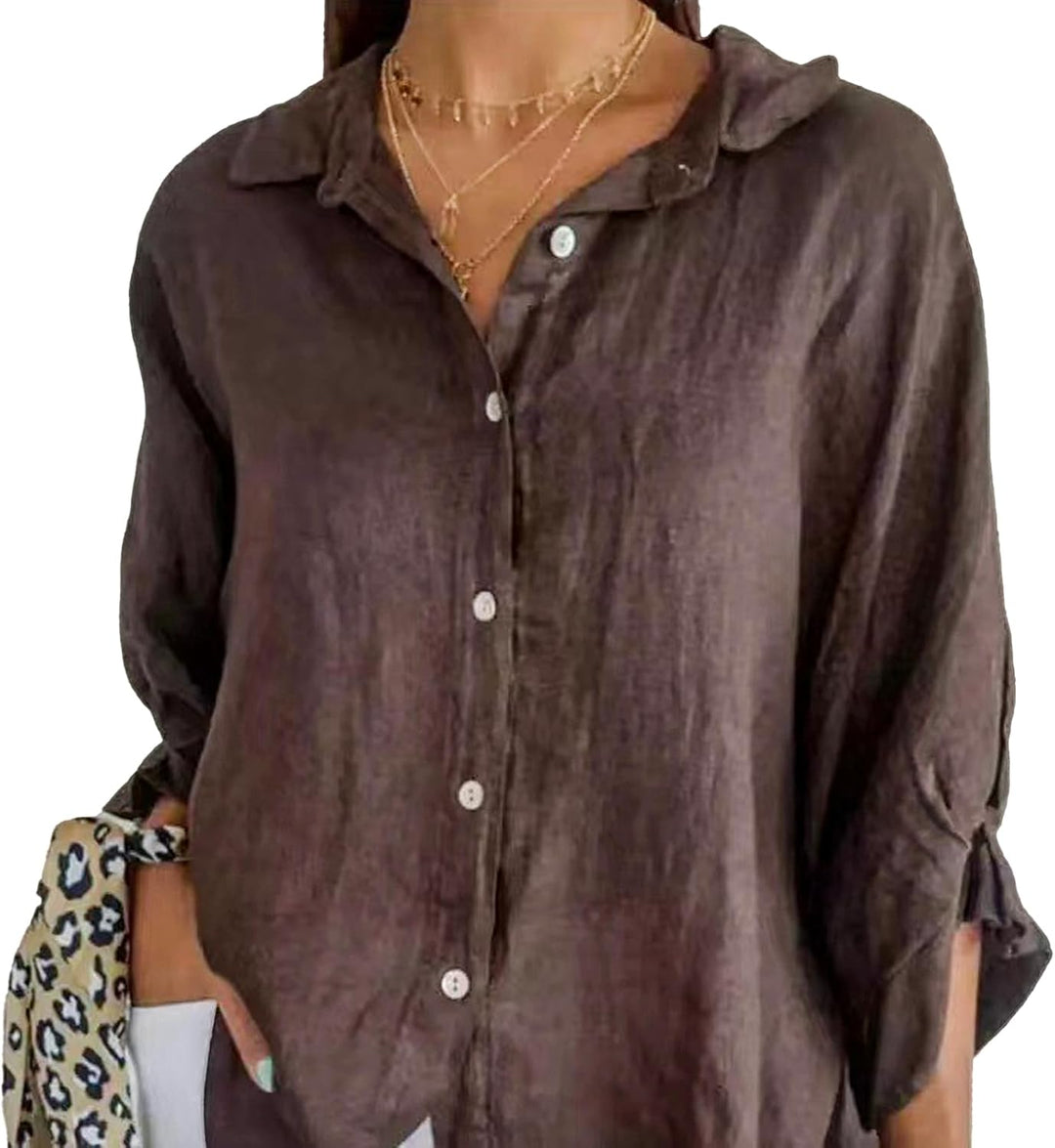 Elise – Women’s Linen Button-Down Shirt