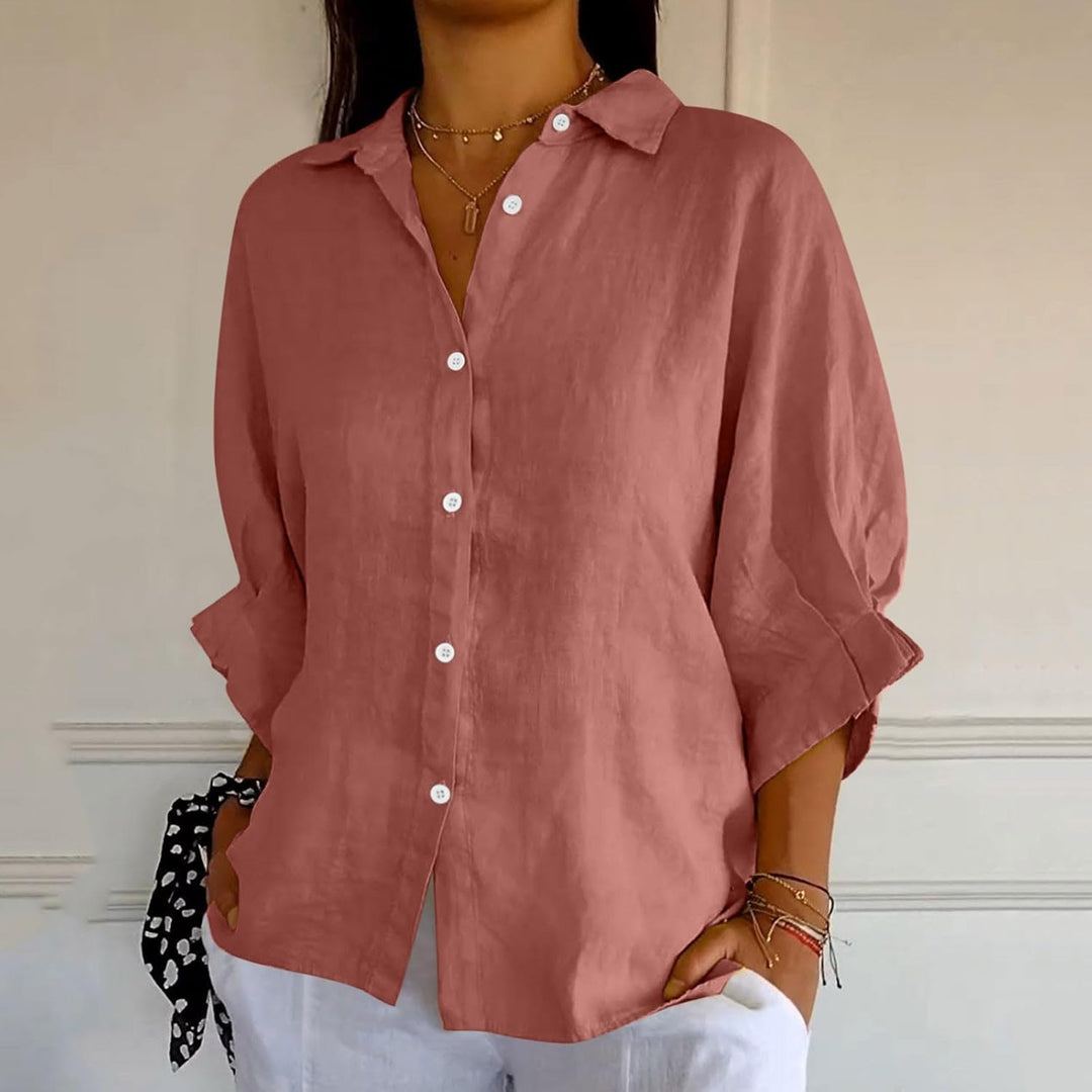 Elise – Women’s Linen Button-Down Shirt