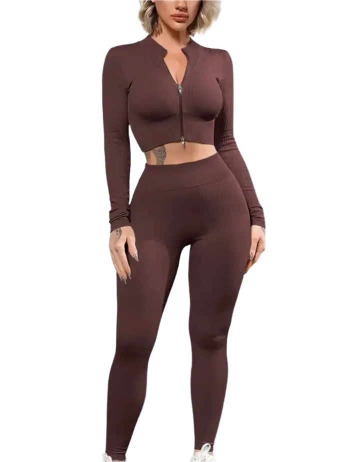 Ayanna – SculptFit Women’s Zipper Workout Set