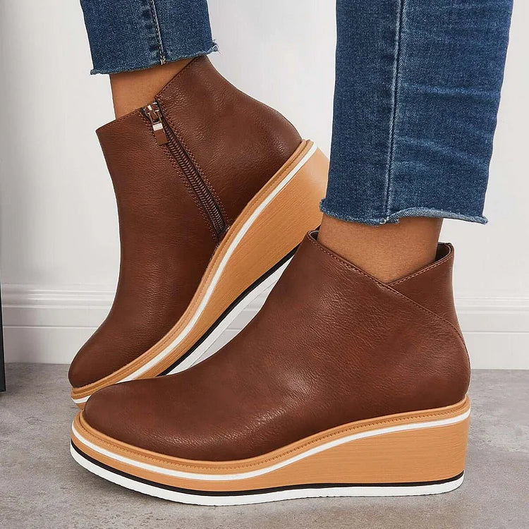 Anastassia – Women’s PU Leather Comfort Boots