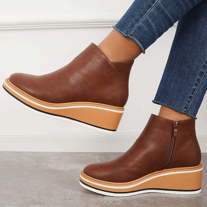 Anastassia – Women’s PU Leather Comfort Boots