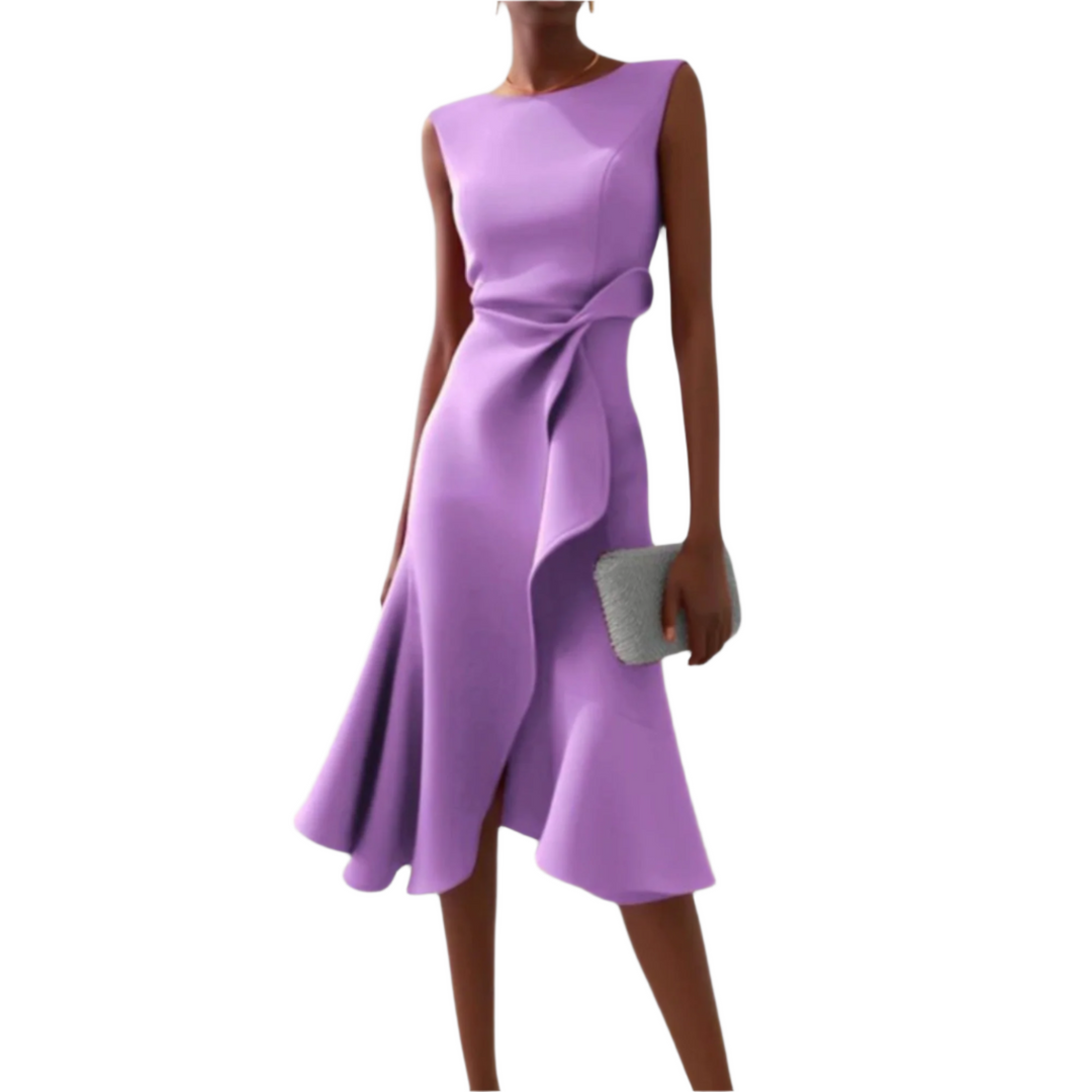 Coleen – Draped Asymmetric Women’s Midi Dress