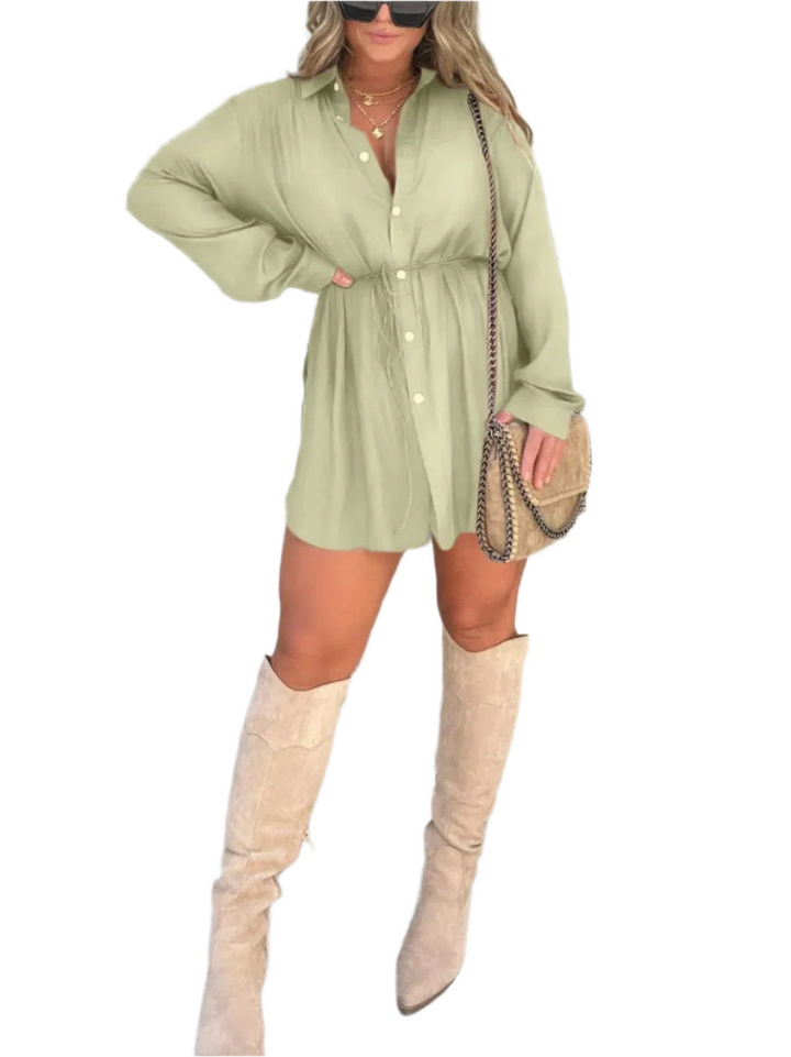 Avery – Chic Satin Women’s Romper Dress